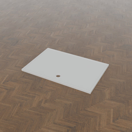 1650 × 1100 Rectangular Shower Tray – 45mm Slim Non-Slip — three-quarter view · Omnitub gallery 34