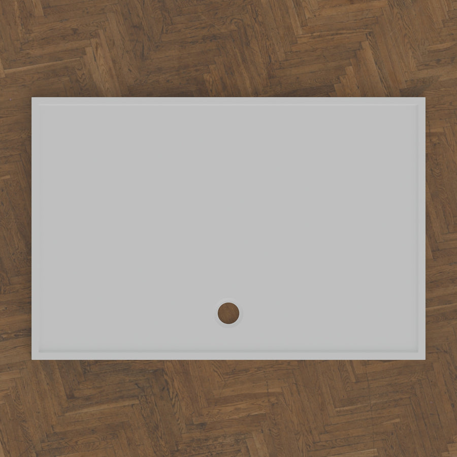 1650 × 1100 Rectangular Shower Tray – 45mm Slim Non-Slip — bird's-eye · Omnitub bird's-eye hero