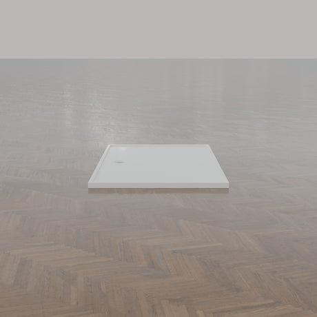 1650 × 1100 Rectangular Shower Tray – 45mm Slim Non-Slip — end view · Omnitub gallery end