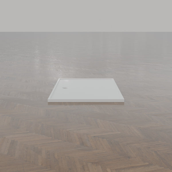 1650 × 1100 Rectangular Shower Tray – 45mm Slim Non-Slip — end view · Omnitub gallery end