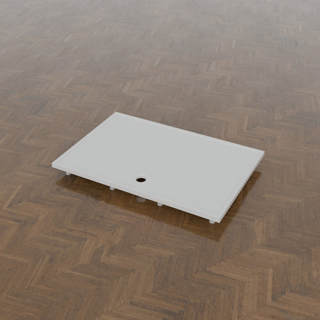 1650 × 1100 Rectangular Shower Tray – 45mm Slim Non-Slip — on the riser kit · Omnitub gallery feet34