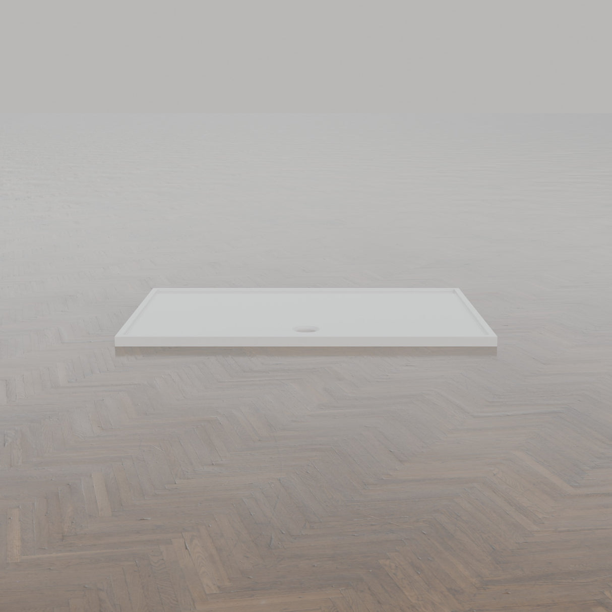 1650 × 1100 Rectangular Shower Tray – 45mm Slim Non-Slip — side profile · Omnitub gallery side