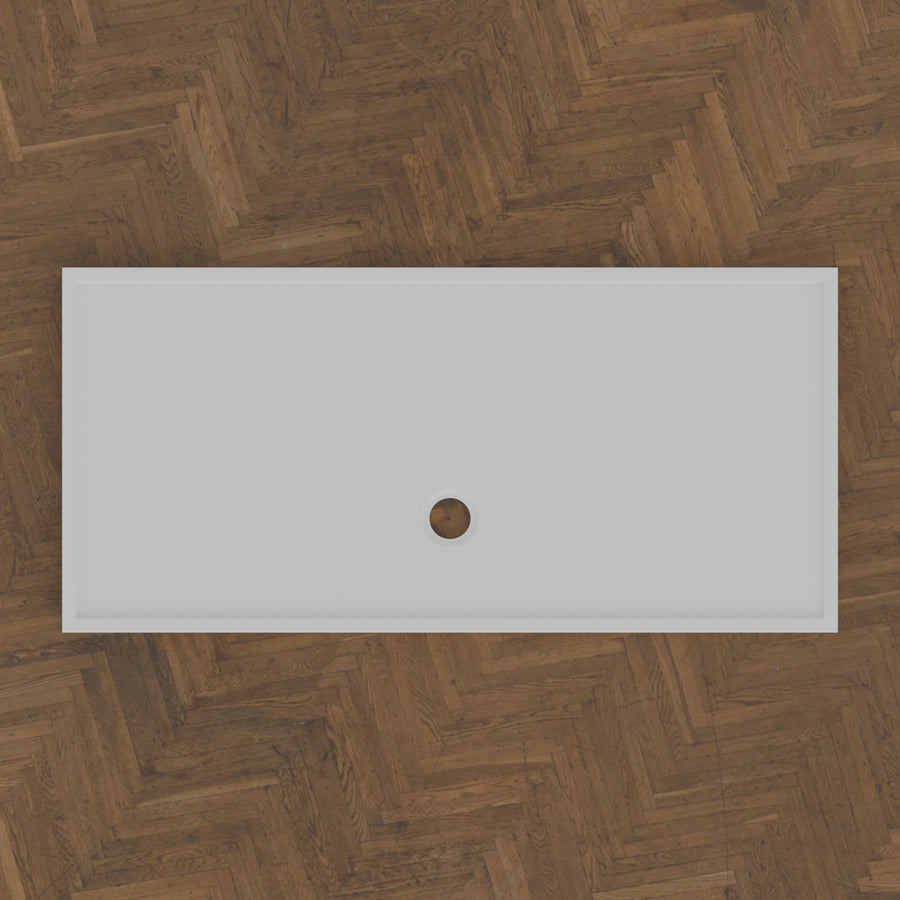 1700 × 800 Rectangular Shower Tray – 45mm Slim Non-Slip — bird's-eye · Omnitub bird's-eye hero