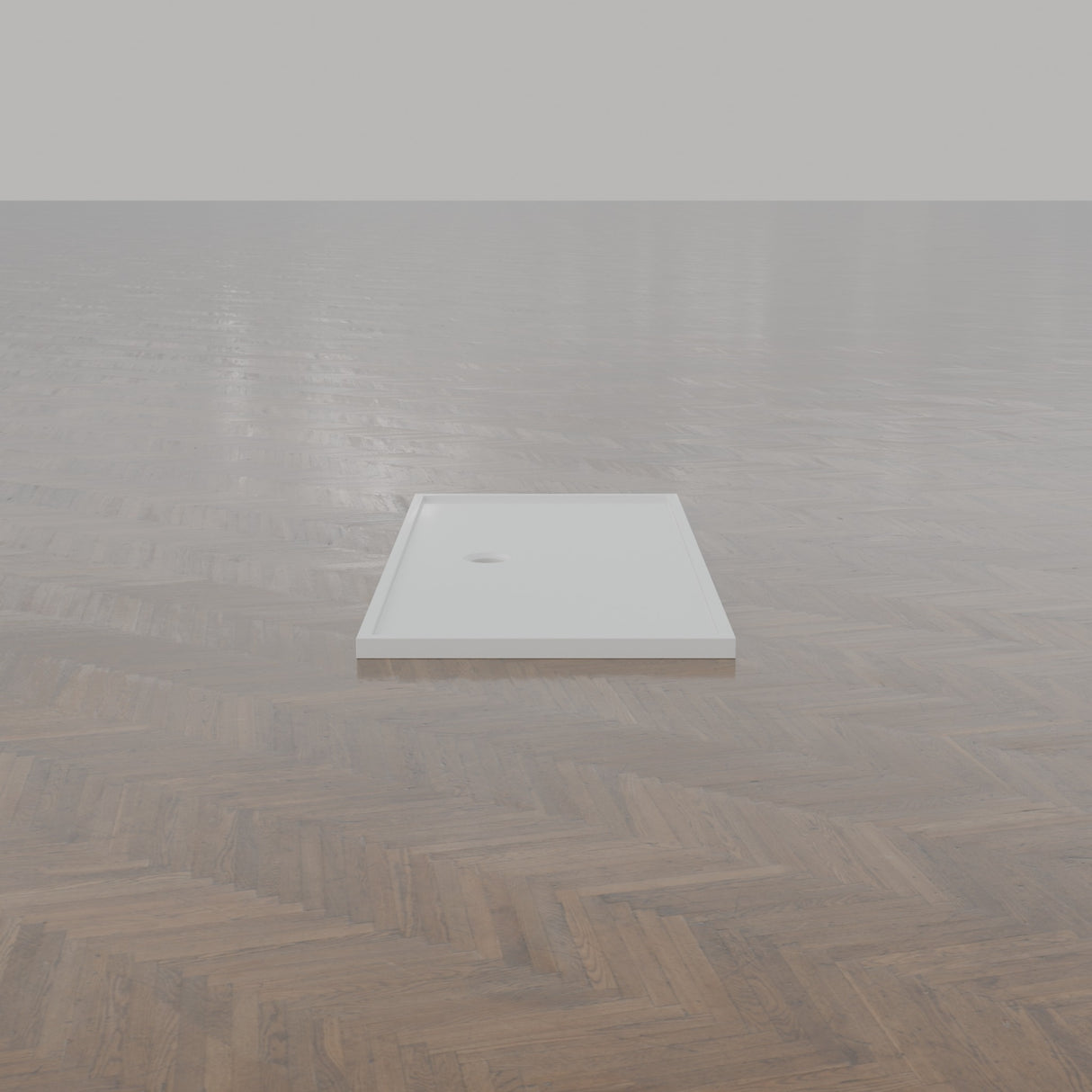 1700 × 800 Rectangular Shower Tray – 45mm Slim Non-Slip — end view · Omnitub gallery end
