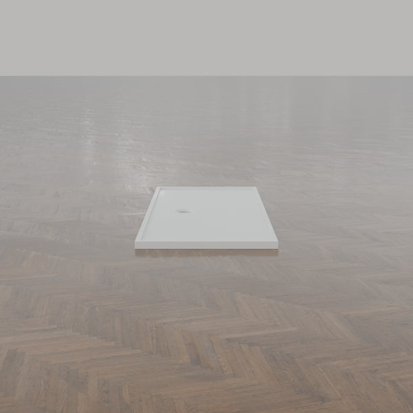 1700 × 800 Rectangular Shower Tray – 45mm Slim Non-Slip — end view · Omnitub gallery end