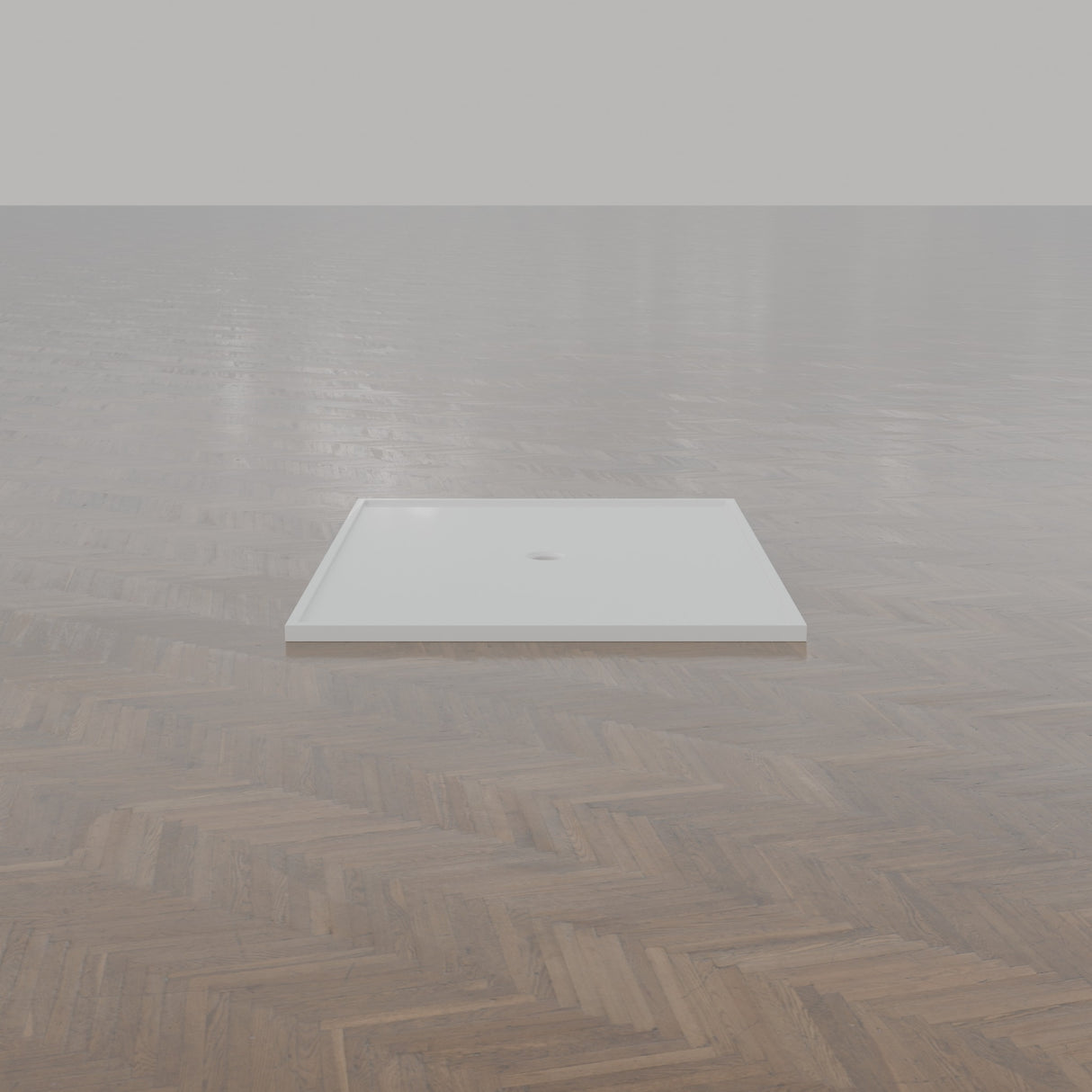 1800 × 1350 Rectangular Shower Tray – 45mm Slim Non-Slip — end view · Omnitub gallery end