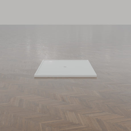 1800 × 1350 Rectangular Shower Tray – 45mm Slim Non-Slip — end view · Omnitub gallery end