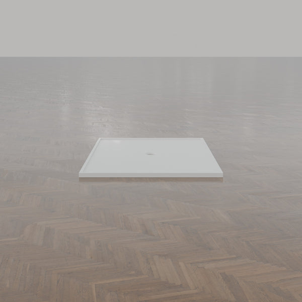 1800 × 1350 Rectangular Shower Tray – 45mm Slim Non-Slip — end view · Omnitub gallery end
