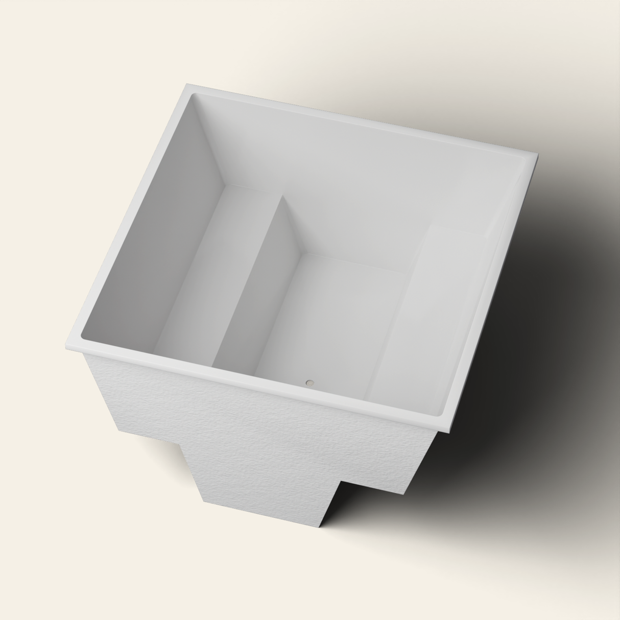 1800 x 1800 Multi-Person Deep Soaking Tub — rimdetail