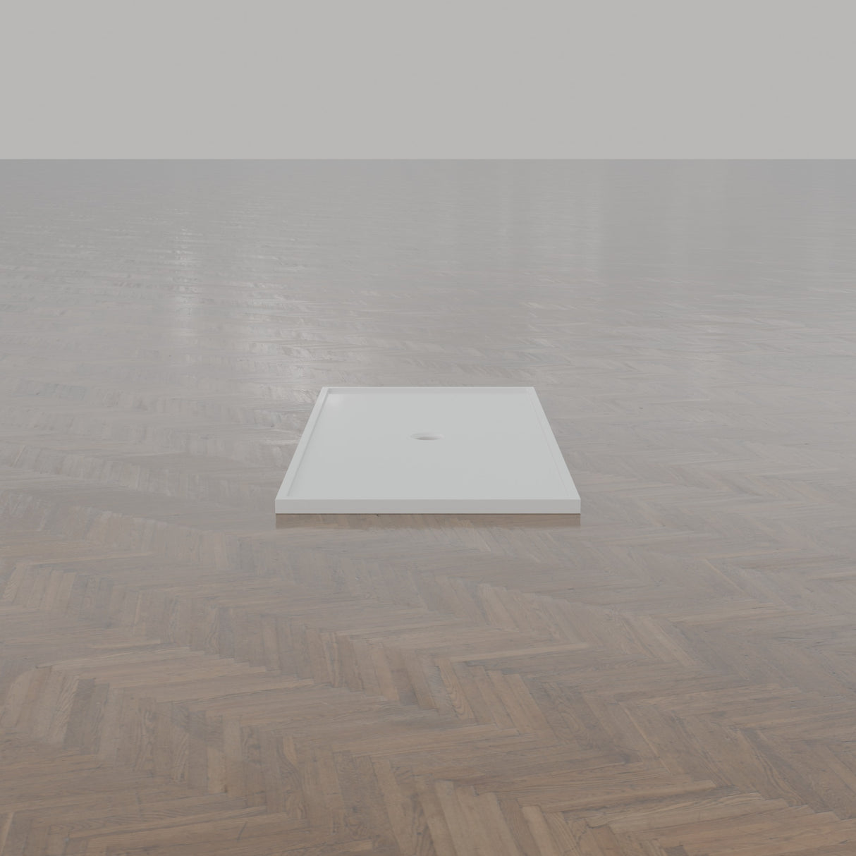 1850 × 900 Rectangular Shower Tray – 45mm Slim Non-Slip — end view · Omnitub gallery end
