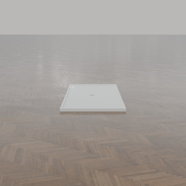 1850 × 900 Rectangular Shower Tray – 45mm Slim Non-Slip — end view · Omnitub gallery end