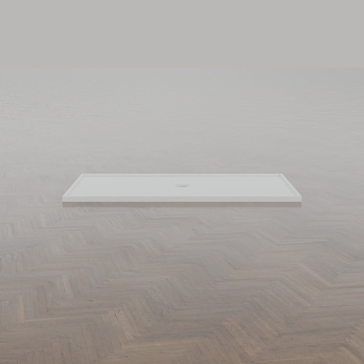 1850 × 900 Rectangular Shower Tray – 45mm Slim Non-Slip — side profile · Omnitub gallery side