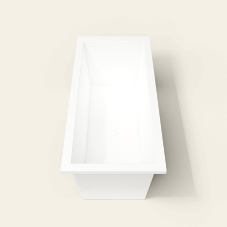 Omnitub 1800×800 white deep soaking bath — end view [render:1_end_view:nofeet]