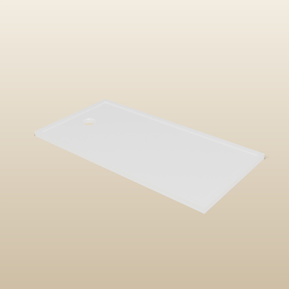 1550 × 800 Rectangular Shower Tray – 45mm Slim Non-Slip — three-quarter view · Omnitub render