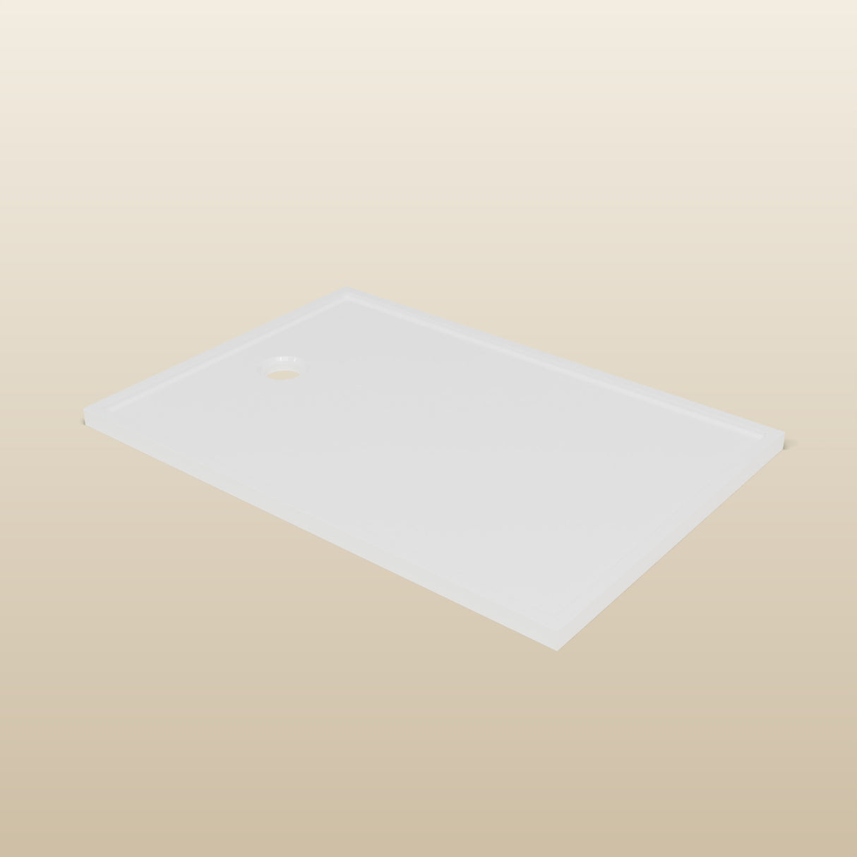 1300 × 900 Rectangular Shower Tray – 45mm Slim Non-Slip — three-quarter view · Omnitub render