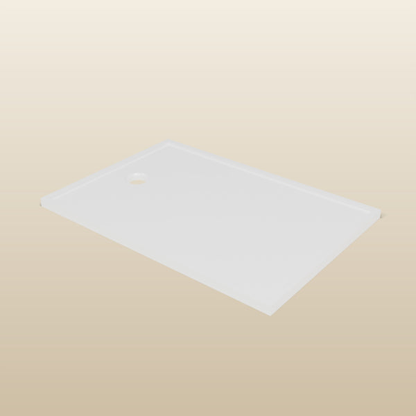 1300 × 900 Rectangular Shower Tray – 45mm Slim Non-Slip — three-quarter view · Omnitub render