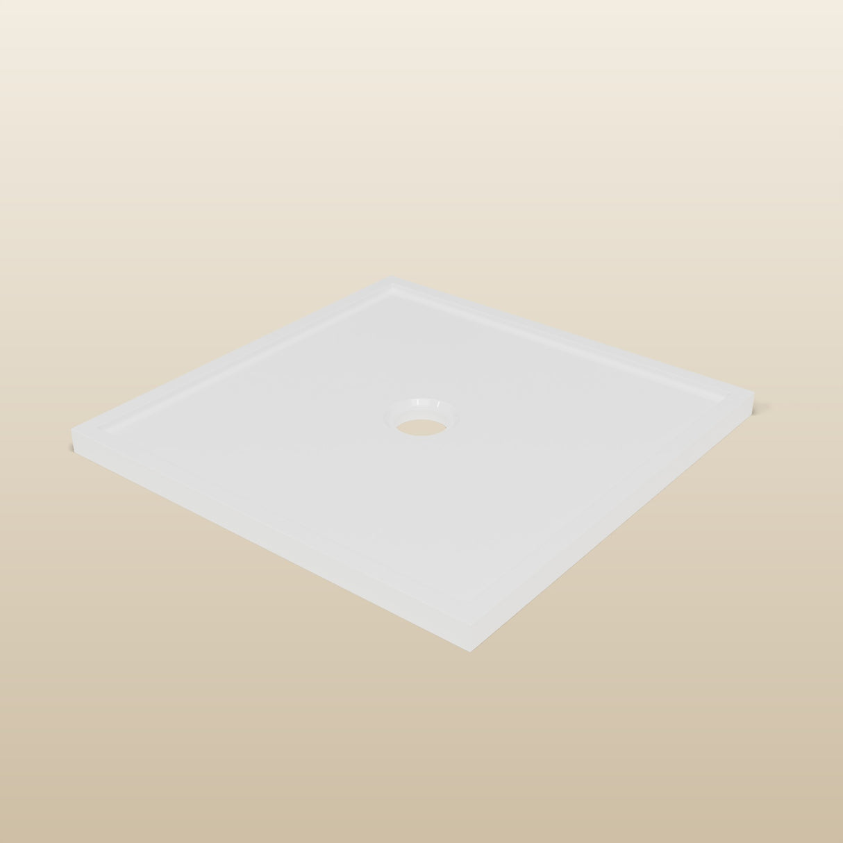 800 × 800 Square Shower Tray – 45mm Slim Non-Slip — three-quarter view · Omnitub render