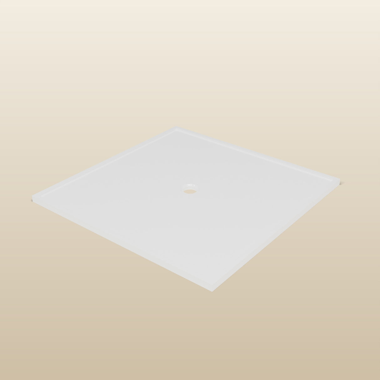 1400 × 1400 Square Shower Tray – 45mm Slim Non-Slip — three-quarter view · Omnitub render