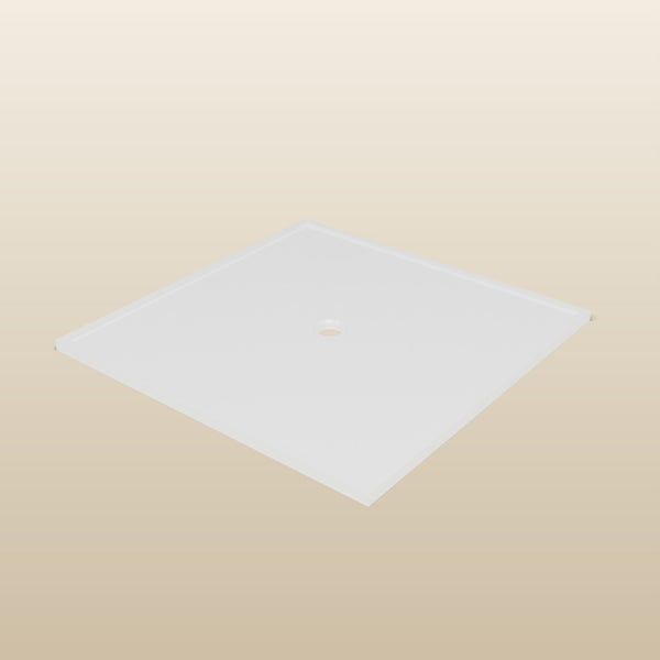 1400 × 1400 Square Shower Tray – 45mm Slim Non-Slip — three-quarter view · Omnitub render