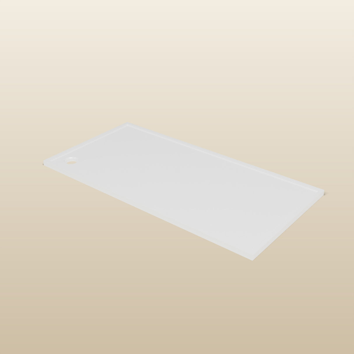 2000 × 1000 Rectangular Shower Tray – 45mm Slim Non-Slip — three-quarter view · Omnitub render
