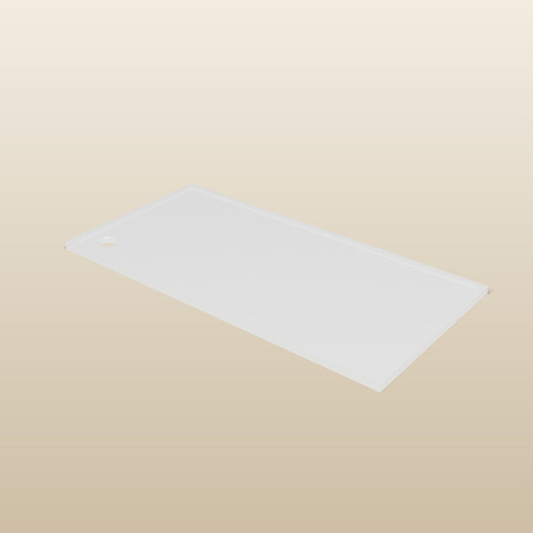 2000 × 1000 Rectangular Shower Tray – 45mm Slim Non-Slip — three-quarter view · Omnitub render