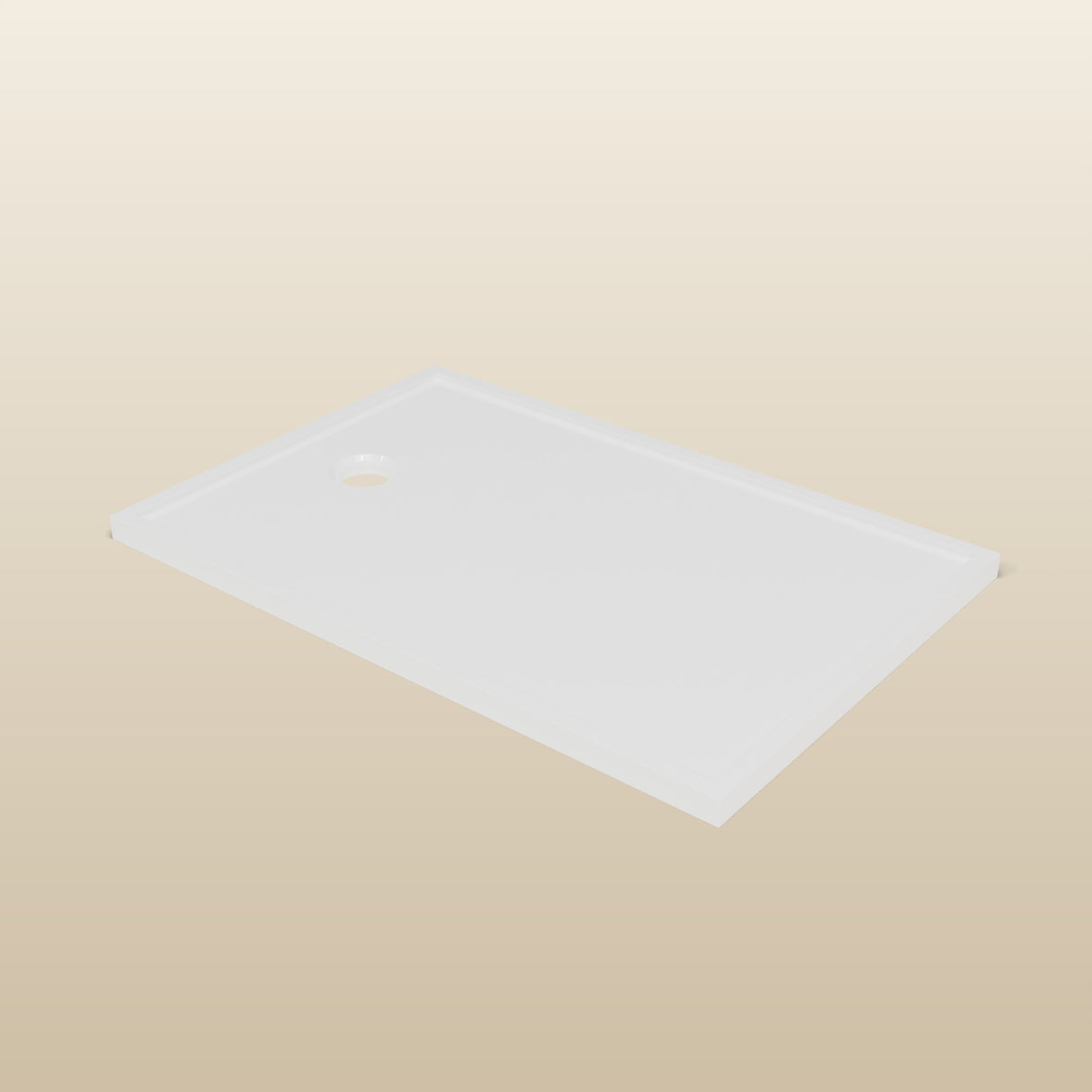 1200 × 800 Rectangular Shower Tray – 45mm Slim Non-Slip — three-quarter view · Omnitub render