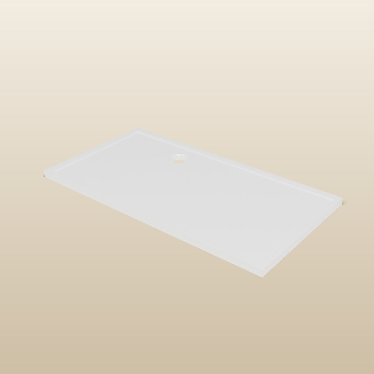 1500 × 800 Rectangular Shower Tray – 45mm Slim Non-Slip — three-quarter view · Omnitub render