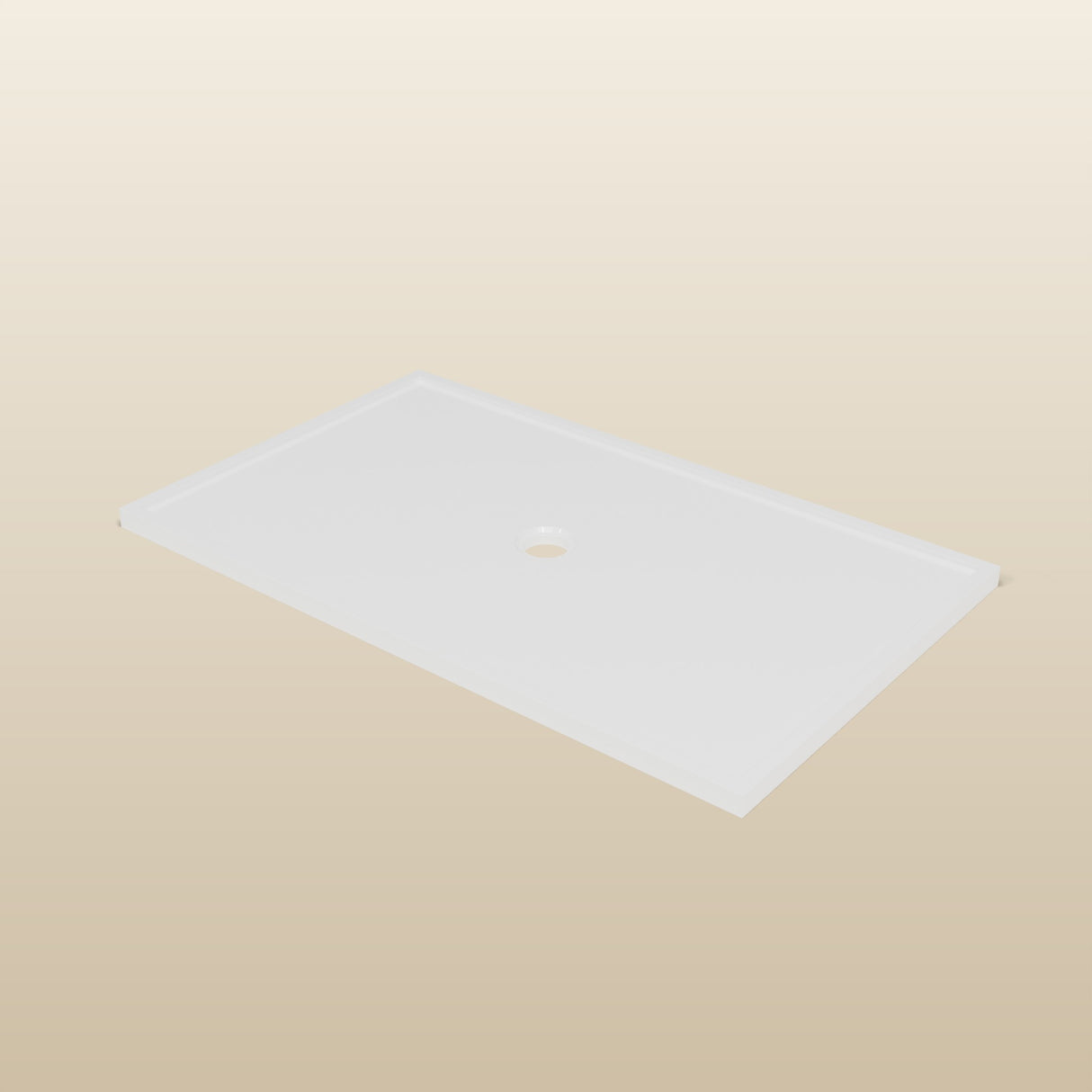 1500 × 900 Rectangular Shower Tray – 45mm Slim Non-Slip — three-quarter view · Omnitub render