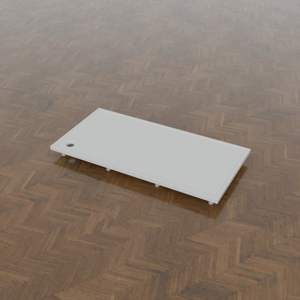 2000 × 1000 Rectangular Shower Tray – 45mm Slim Non-Slip — on the riser kit · Omnitub gallery feet34