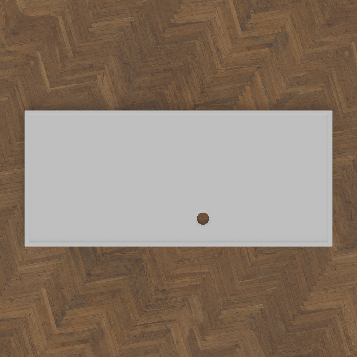 2260 × 1000 Rectangular Shower Tray – 45mm Slim Non-Slip — bird's-eye · Omnitub bird's-eye hero
