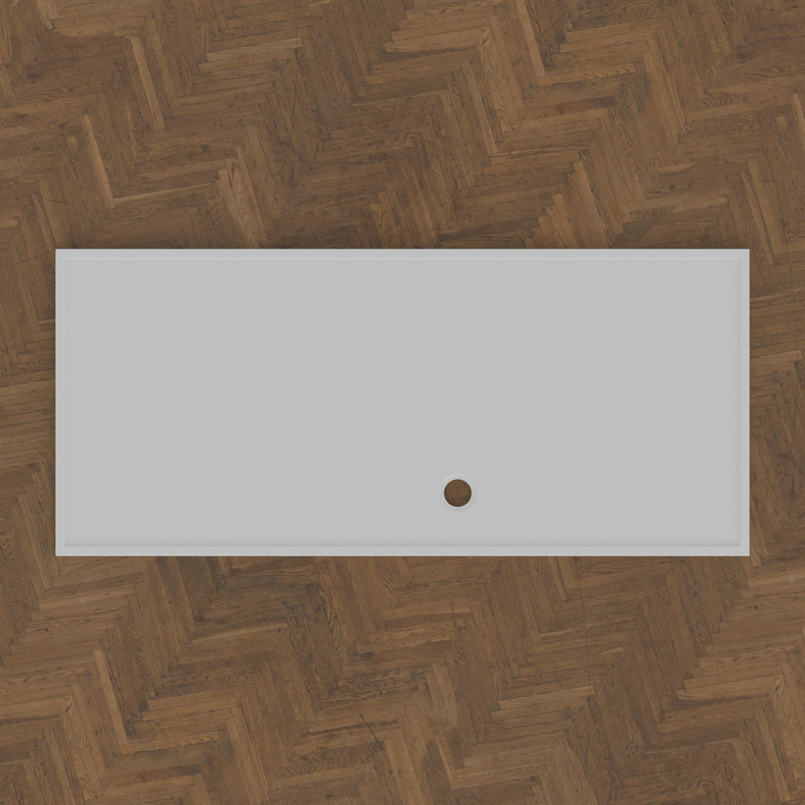 2260 × 1000 Rectangular Shower Tray – 45mm Slim Non-Slip — bird's-eye · Omnitub bird's-eye hero