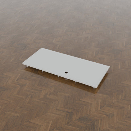2260 × 1000 Rectangular Shower Tray – 45mm Slim Non-Slip — on the riser kit · Omnitub gallery feet34