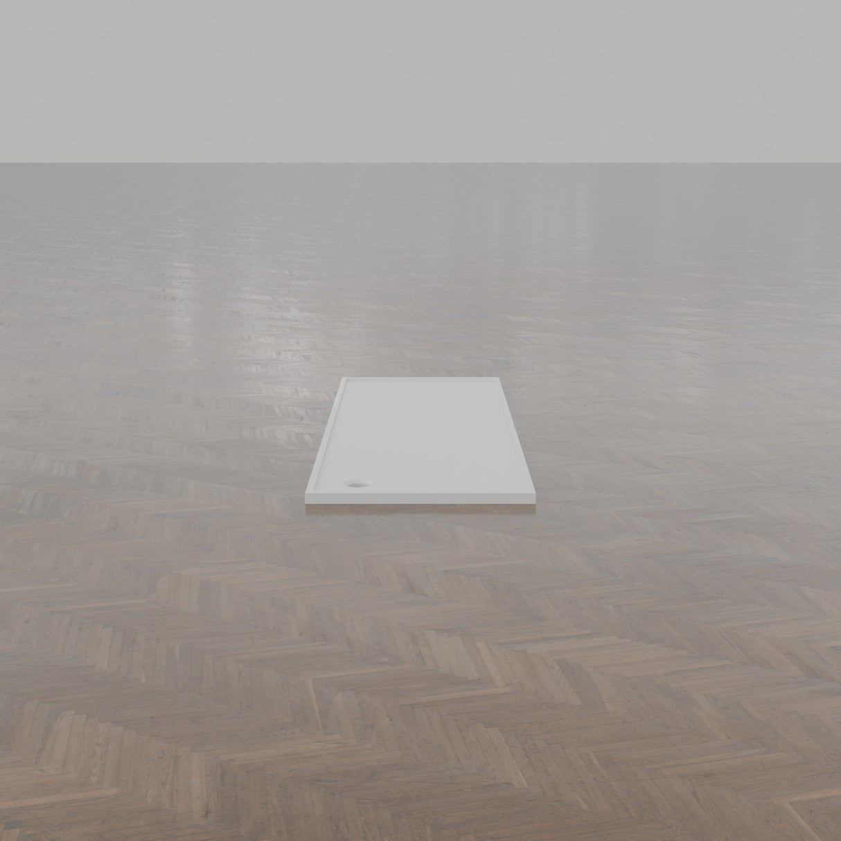 2550 × 900 Rectangular Shower Tray – 45mm Slim Non-Slip — end view · Omnitub gallery end