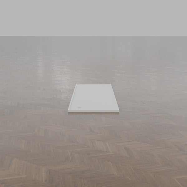 2550 × 900 Rectangular Shower Tray – 45mm Slim Non-Slip — end view · Omnitub gallery end