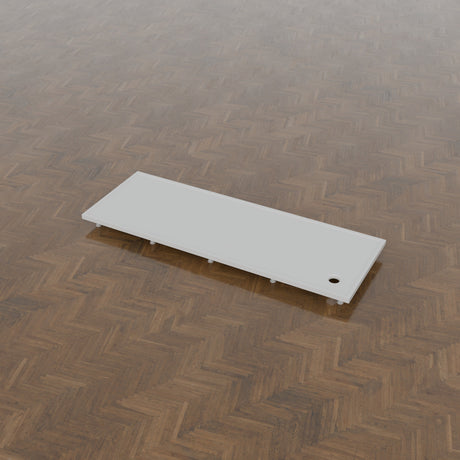 2550 × 900 Rectangular Shower Tray – 45mm Slim Non-Slip — on the riser kit · Omnitub gallery feet34