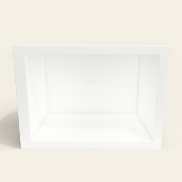 Omnitub 1300×950 white deep soaking bath — interior depth [render:2_depth_into:nofeet]