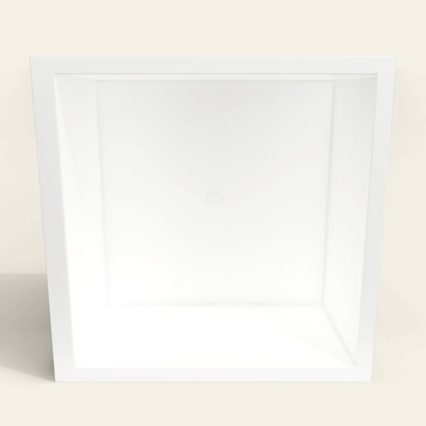 Omnitub 1500×1500 white deep soaking bath — interior depth [render:2_depth_into:nofeet]