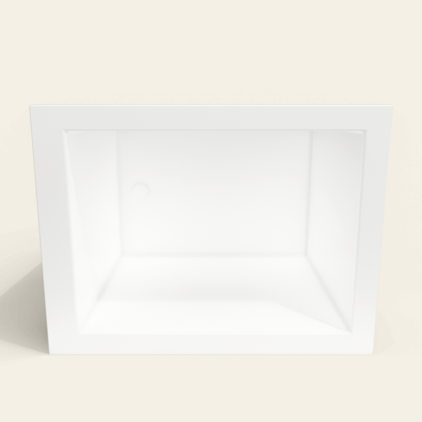 Omnitub 1050×800 white deep soaking bath — interior depth [render:2_depth_into:nofeet]