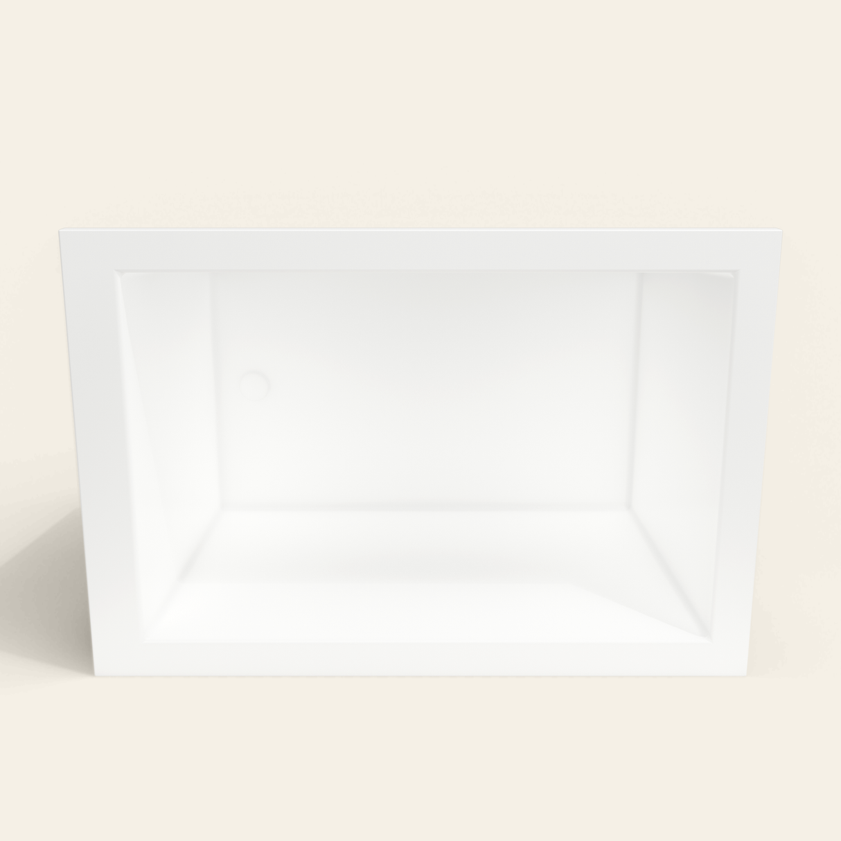 Omnitub 1250×850 white deep soaking bath — interior depth [render:2_depth_into:nofeet]