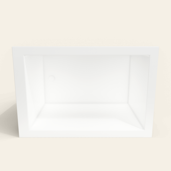Omnitub 1250×850 white deep soaking bath — interior depth [render:2_depth_into:nofeet]