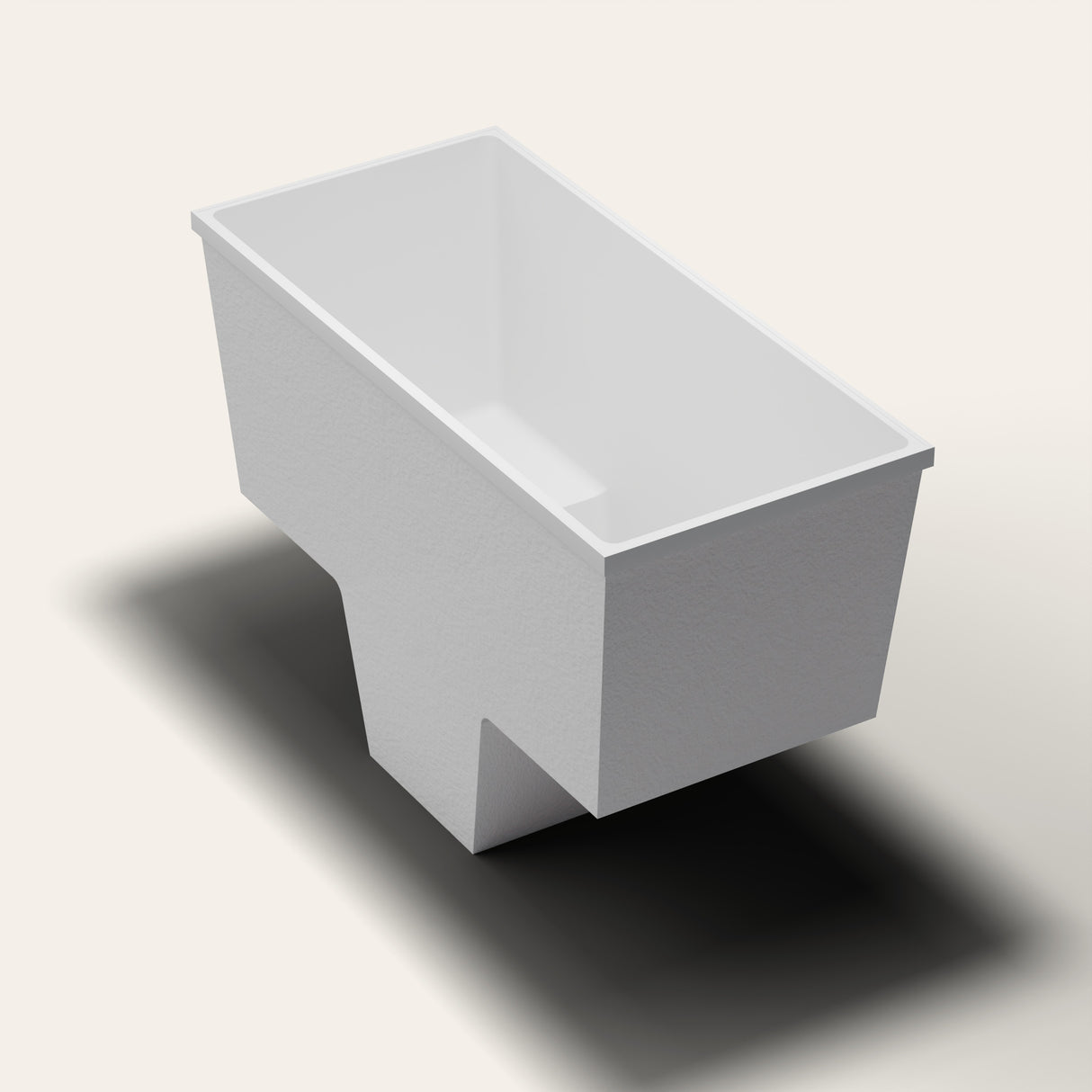 Omnitub 1500 x 700 two person seated soaking tub quarter
