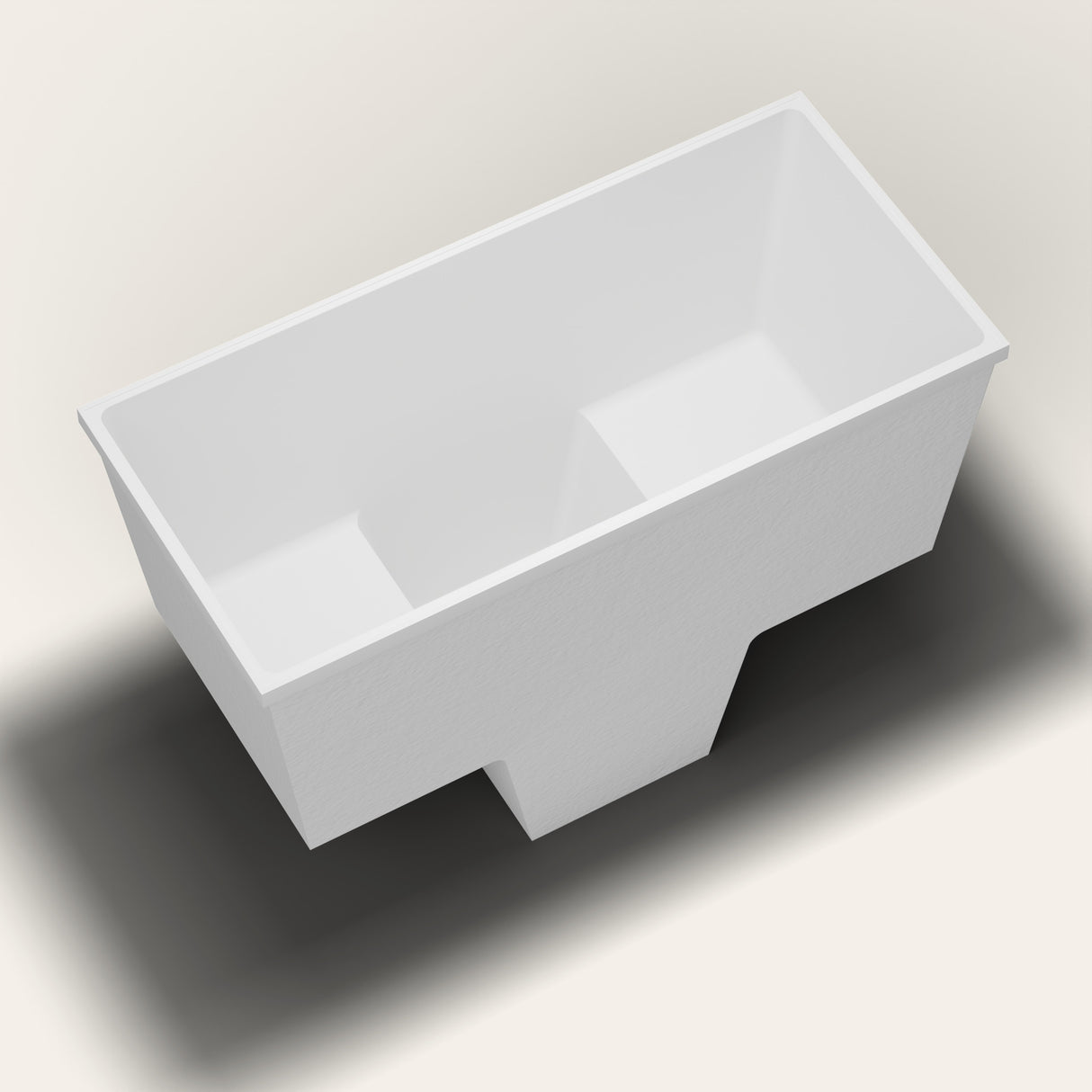 Omnitub 1500 x 700 two person seated soaking tub tipped