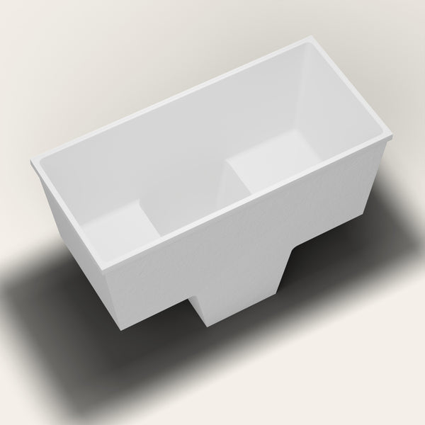 Omnitub 1500 x 700 two person seated soaking tub tipped