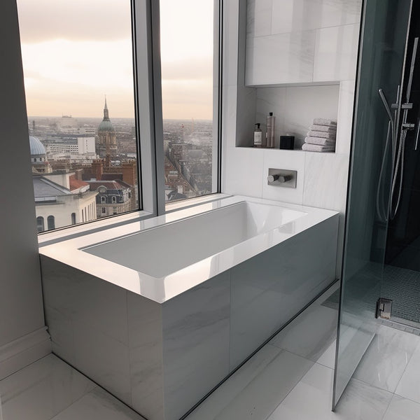 Omnitub 1500 x 800 deep soaking tub 600mm depth rectangular - finish and texture