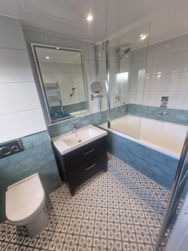 Omnitub 1400 x 1200 deep soaking tub 600mm depth wide rectangular - dimensions overview