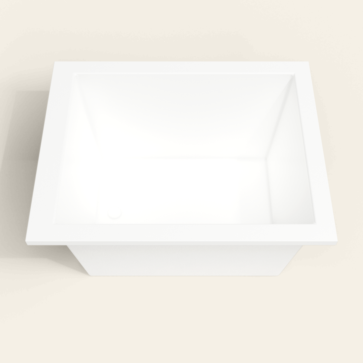 Omnitub 1150×900 white deep soaking bath — deep hero [render:3_deep_hero:nofeet]