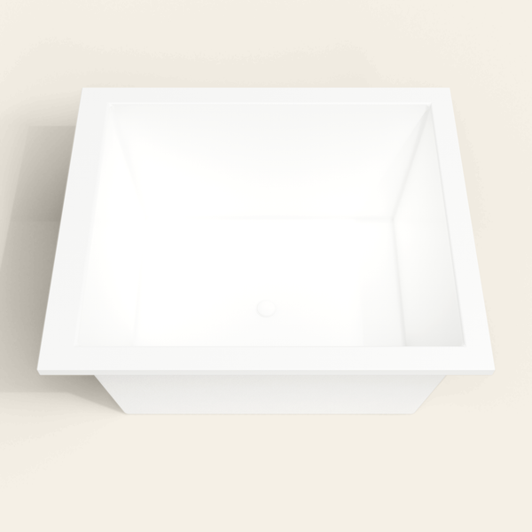 Omnitub 1250×1050 white deep soaking bath — deep hero [render:3_deep_hero:nofeet]
