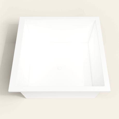 Omnitub 1400×1400 white deep soaking bath — deep hero [render:3_deep_hero:nofeet]