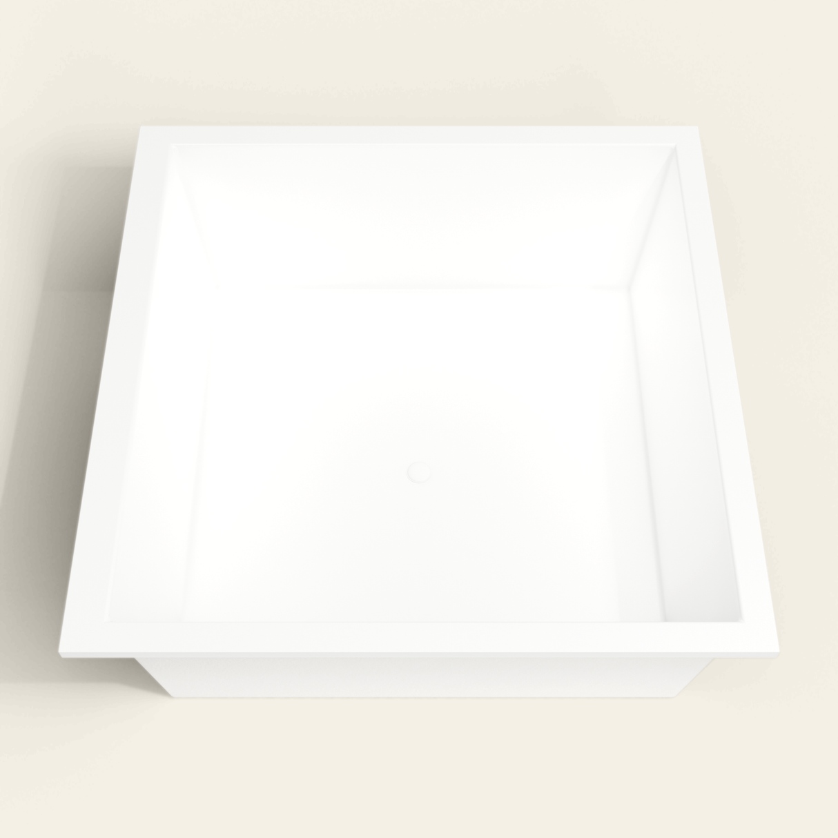Omnitub 1600×1600 white deep soaking bath — deep hero [render:3_deep_hero:nofeet]