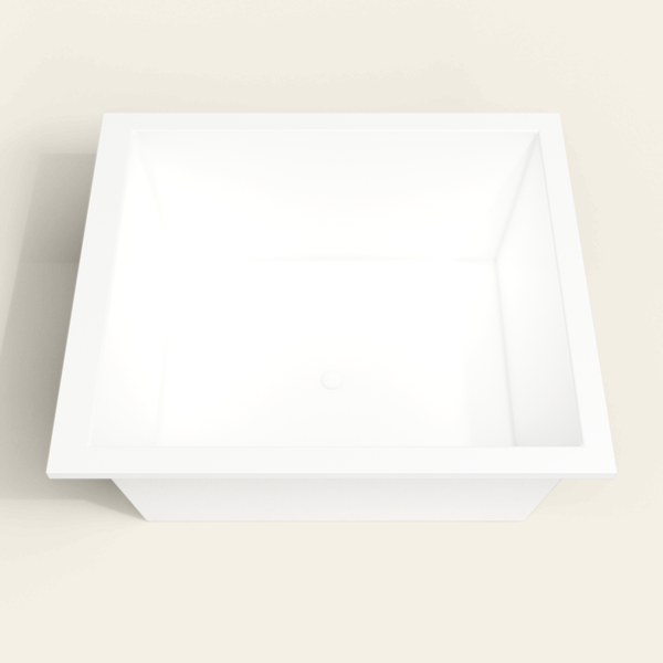 Omnitub 1400×1200 white deep soaking bath — deep hero [render:3_deep_hero:nofeet]